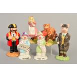 SIX BESWICK CHARACTER FIGURES, to include two limited edition 'Alice in Wonderland' figures, 'Alice'