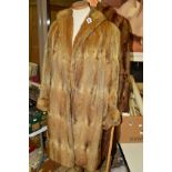 A CONEY FUR COAT, together with a Musquash fur coat (2)