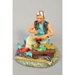 REG JOHNSON 1909-1993, a studio pottery figure, 'Cobbler of Baghdad', height approximately 18cm (