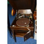 A HMV GRAMOPHONE, together with 78's records