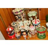 A GROUP OF NOVELTY/MUSICAL CAROUSEL ORNAMENTS ETC, Franklin Mint 'Fairies of the Emerald Isle' (some