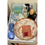 A LARGE KUTANI FOOTED BOWL, diameter 30cm, Wedgwood jasperware trinkets, dressing table items,