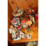 TWO MAISTO NOVELTY CHRISTMAS CAROUSELS, together with other similar ornaments (8)