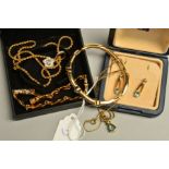 A SELECTION OF JEWELLERY, to include Swarovski jewellery, to include a Swarovski colourless crystal,