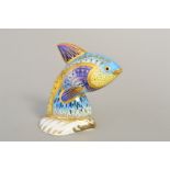 A ROYAL CROWN DERBY LIMITED EDITION FISH PAPERWEIGHT, 'Guppy' No.1007/2500, gold stopper