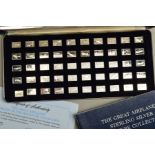A CASED SET OF THE GREAT AIRPLANES STERLING SILVER MINIATURE COLLECTION, from Franklin Mint, with