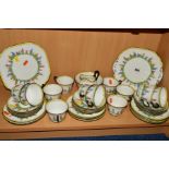 NEW CHELSEA 'KIRBY' TEAWARES, to include two cake plates, sugar bowl, milk jug, twelve tea cups (one