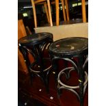 TWO SIMILAR BENTWOOD STOOLS