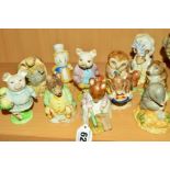 ELEVEN BESWICK BEATRIX POTTER FIGURES, 'Hunca Munca Sweeping', 'Diggory Diggory Delvet', 'Samuel