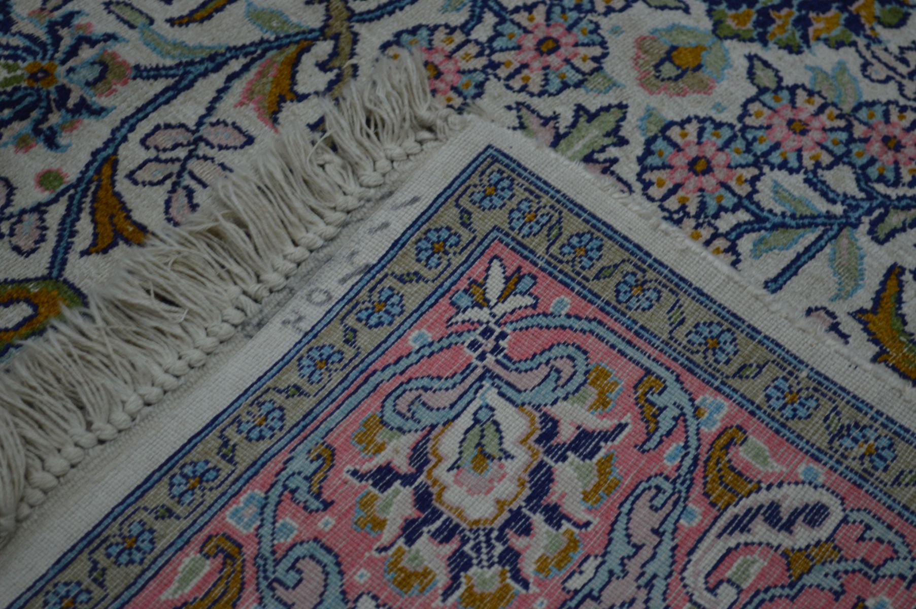 A LATE 20TH CENTURY AXMINSTER SILK RUG, light blue ground, approximately 185cm x 125cm (showing - Image 2 of 5