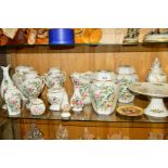 A GROUP OF AYNSLEY AND OTHER VASES, trinkets etc, to include 'Pembroke', 'Cottage Garden' and '