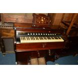 A VICTORIAN MAHOGANY PUMP ORGAN (sd)