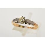 A SINGLE STONE DIAMOND RING, the brilliant cut diamond within an eight claw setting, estimated