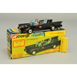 A BOXED CORGI TOYS BATMOBILE, No.267, 1978 issue, appears to have hardly ever been removed from it's