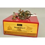 A BOXED W. BRITAIN WORLD WAR I BRITISH ROYAL FIELD ARTILLERY 18 POUND GUN AND CREW, 1916, No.