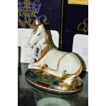 A BOXED ROYAL CROWN DERBY LIMITED EDITION PAPERWEIGHT, 'Unicorn Paperweight' No.782/2000, to