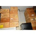 A COLLECTION OF FIFTEEN WOODEN WINE CRATES (15)