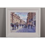 DAVID FARREN (BRITISH CONTEMPORARY) 'LIGHT AND SHADOW, GRAINGER STREET', an impressionist view of
