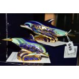 TWO BOXED ROYAL CROWN DERBY SIGNATURE EDITIONS, 'Lyme Bay Dolphin' No 380/1500, (2003 Mother) and '