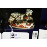 A BOXED ROYAL CROWN DERBY LIMITED EDITION PAPERWEIGHT, 'Lion Cub' No 279/1500, this is the second in