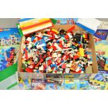 A QUANTITY OF UNBOXED AND ASSORTED LEGO, mixture of 1960's and 1990's items, to include Mercedes-