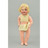 AN ARMAND MARSEILLE BISQUE HEAD DOLL, nape of neck marked 'Germany 996 A.4.M', sleeping eyes (