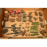 A QUANTITY OF BRITAINS HOLLOWCAST BRITISH SOLDIERS, to include two incomplete sets of Royal Horse