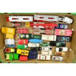 A QUANTITY OF UNBOXED AND ASSORTED PLAYWORN DIECAST VEHICLES, to include a quantity of Dinky and