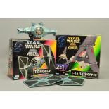 A BOXED KENNER STAR WARS LUKE'S T-16 SKYHOPPER DE LUKE, with a similar boxed Tie Fighter, contents