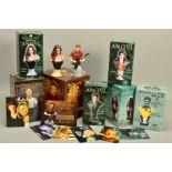 A COLLECTION OF BOXED FIGURE BUSTS OF CHARACTERS FROM BUFFY THE VAMPIRE SLAYER AND ANGEL TV