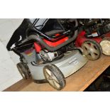 A MASPORT 800 SERIES 21 WIDECUT PETROL SELF PROPELLED LAWN MOWER with grass box