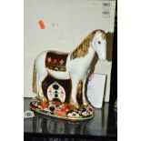 A BOXED ROYAL CROWN DERBY LIMITED EDITION PAPERWEIGHT, 'Appleby Mare' No.502/1500, specially