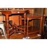 AN EDWARDIAN MAHOGANY OCCASIONAL TABLE and a similar occasional table (2)