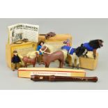 A QUANTITY OF BOXED AND UNBOXED JULIP MODEL HORSES AND FIGURES, playworn condition with surface wear