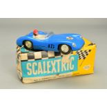 A BOXED SCALEXTRIC ASTON MARTIN RACING CAR, No.C57, blue livery with racing number 14 (decals