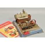 AN UNBOXED WILESCO D16 LIVE STEAM ENGINE, not tested, missing chimney and accessories, playworn