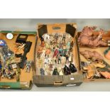 A COLLECTION OF UNBOXED AND ASSORTED STAR WARS FIGURES, VEHICLES AND ACCESSORIES, all appear to be