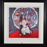 ROBERT LENKIEWICZ (1941-2002), 'Anna In Front Of The Last Judgement Mural', a limited edition artist