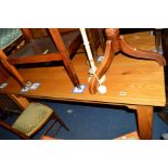 A HEAVY OAK REFECTORY TABLE, width 153cm x depth 92cm x height 75cm