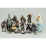 A COLLECTION OF LOOSE LORD OF THE RINGS ACTION FIGURES, all date from early 2000's, all appear