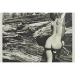 JOHN SWANNELL (BRITISH 1946) 'NAKED LANDSCAPE, PLATE 43', a limited edition print 3/295 of a nude