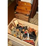 VARIOUS VINTAGE OFFICE ACCESSORIES, to include blotters, letter racks, various ink stamps and