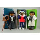 THREE BOXED LONDON OWL COMPANY FIGURES, 'The Doctor', 'The Photographer' and 'The Skier', all appear