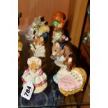 EIGHT BESWICK BEATRIX POTTER FIGURES, BP3b, to include 'The Old Woman Who Lived In A Shoe -