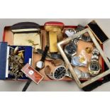 A SELECTION OF LIGHTERS, WATCHES AND CUFFLINKS, to include a Colibri and a Dunhill lighter,