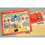 A BOXED MECCANO SITE ENGINEERING SET, No.5, missing few smaller items, box damaged, with manuals for