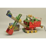 AN ELECTRICALLY POWERED MECCANO HOME BUILT MODEL OF A LOADING SHOVEL, not tested, appears complete