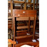 AN OAK CUTLERY CABINET raised on four square legs (sd)