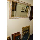 A MODERN BEVELLED EDGE WALL MIRROR, together with six various other wall mirrors, eight various