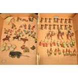 A QUANTITY OF ASSORTED BRITAINS HOLLOWCAST FIGURES, to include mounted 'Arabs of the Desert',